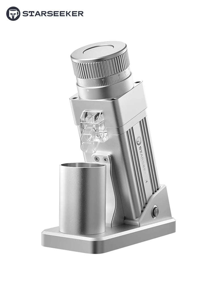 STARSEEKER E55Pro Electric Coffee Grinder 55MM Espresso Cone burr Stepless Fineness Adjustment Cold Brew Bean Grinder Black