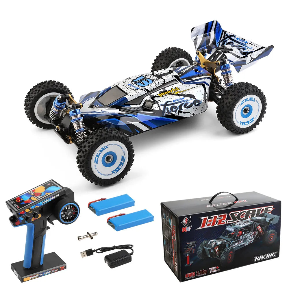 WLtoys 124017 RC Car 75KM/H 2.4G Brushless Remote Control Vehicle 4WD Electric High Speed Racing Drift Truck Toys for Children