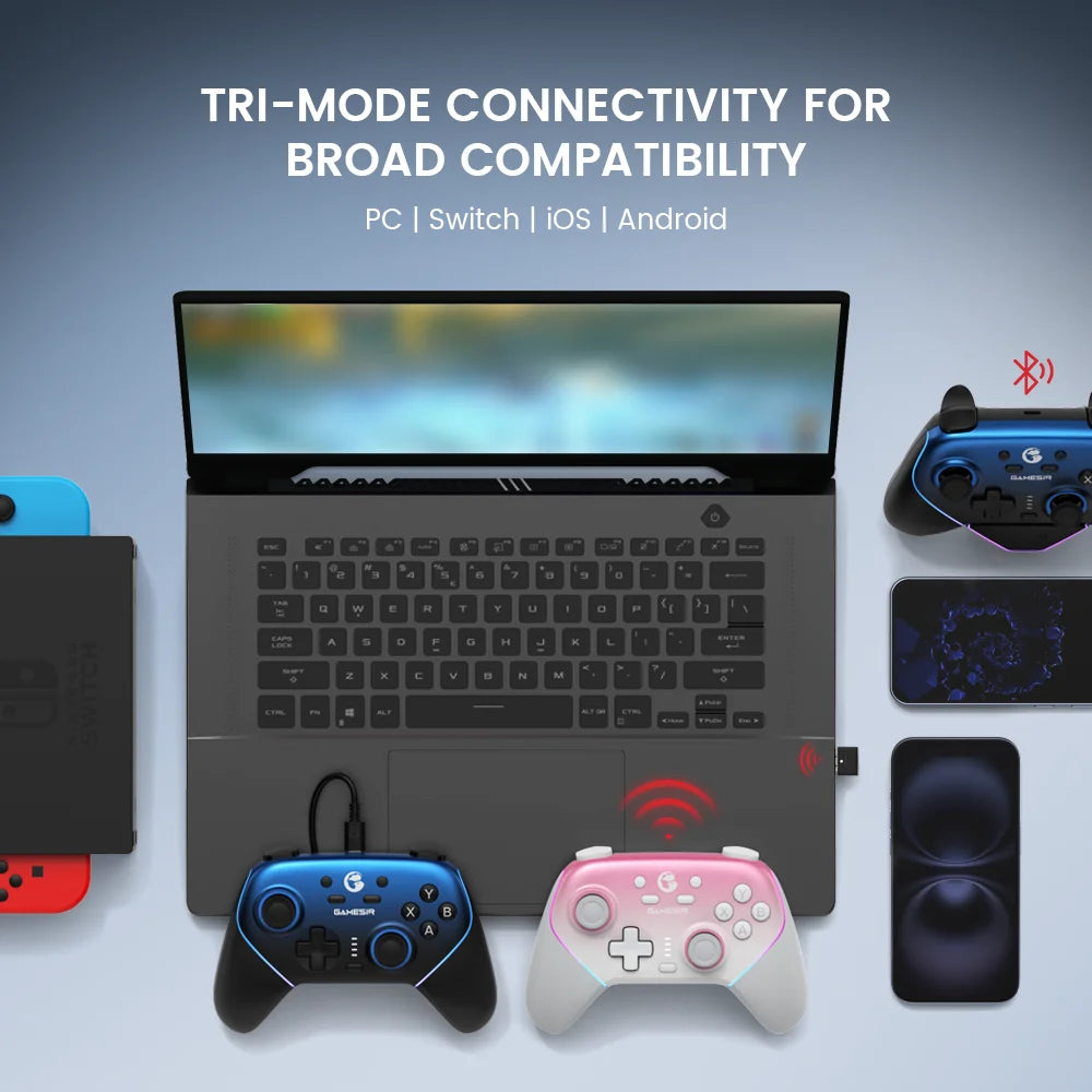 GameSir Super Nova Wireless Switch Controller with Charging Station, Hall Effect Joystick for PC Nintendo Switch 2 Android Phone