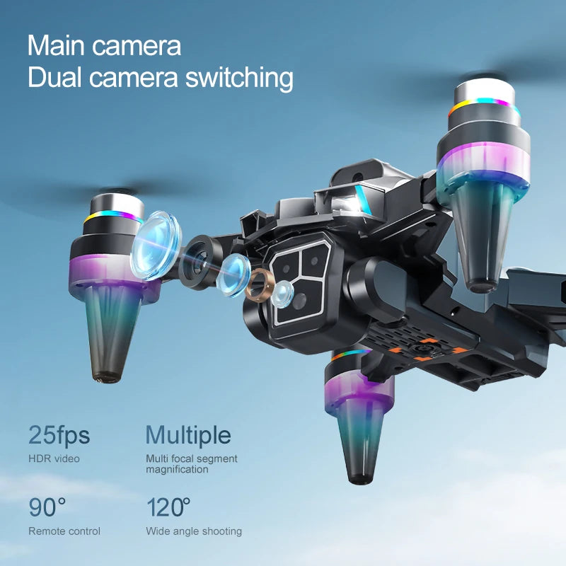 Outdoor Aerial Drone Electric Dual Camera 90° 120° Wide Angle HDR Video Gesture Photo Video Dual Camera Switch HD Large Screen RC Drone